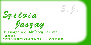 szilvia jaszay business card